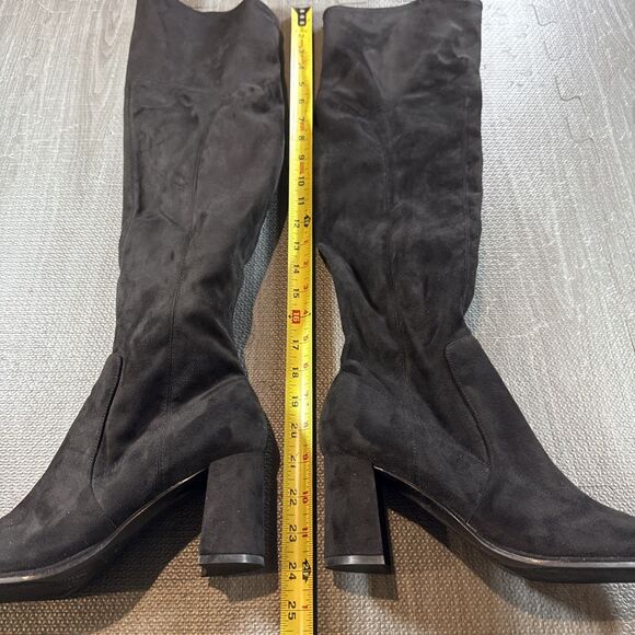 Marc Fisher Darton Over the Knee Black Faux Suede Boots Women's Size 9 - Picture 4 of 7